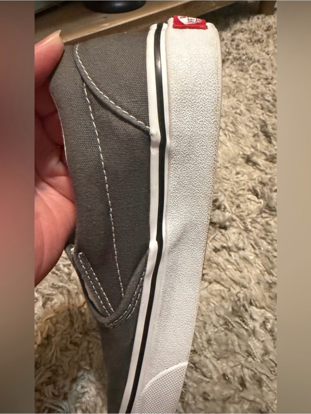 Vans Slip-On Sneakers - Gray & White - Picture 7 of 10